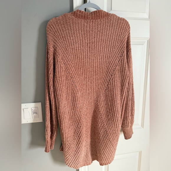 Poof! Warm Rust Open-Front Cardigan - Picture 3 of 4